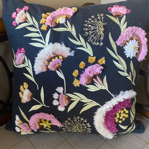 Anthro Olga Prinku Embroidered Odette Pillow - Picture 2 of 7